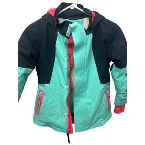 All in Motion Snow Sport Ski Jacket Coat Teal Navy Winter System XS